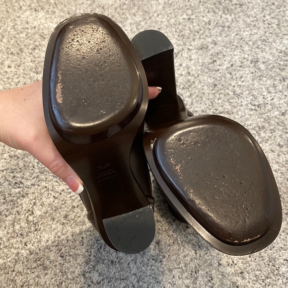 Gucci Lifford Cocoa dark brown leather boots 37.5 7 7.5 GG - Picture 10 of 16